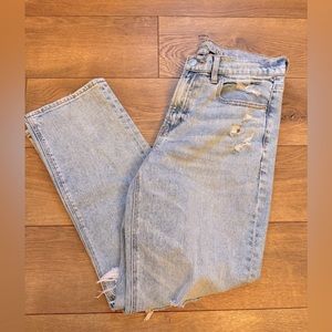 American Eagle Super High Rise Ankle Straight Jeans